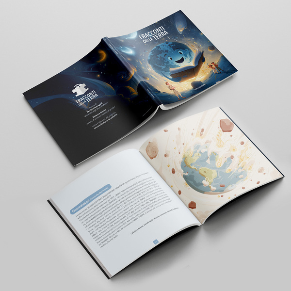 Realizzazione opuscolo Racconti della Terra, grafica e illustrazioni